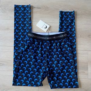 Marine Serre Black/Blue Moon Print Leggings